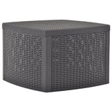 vidaXL Bijzettafel 54x54x36,5 cm kunststof wit