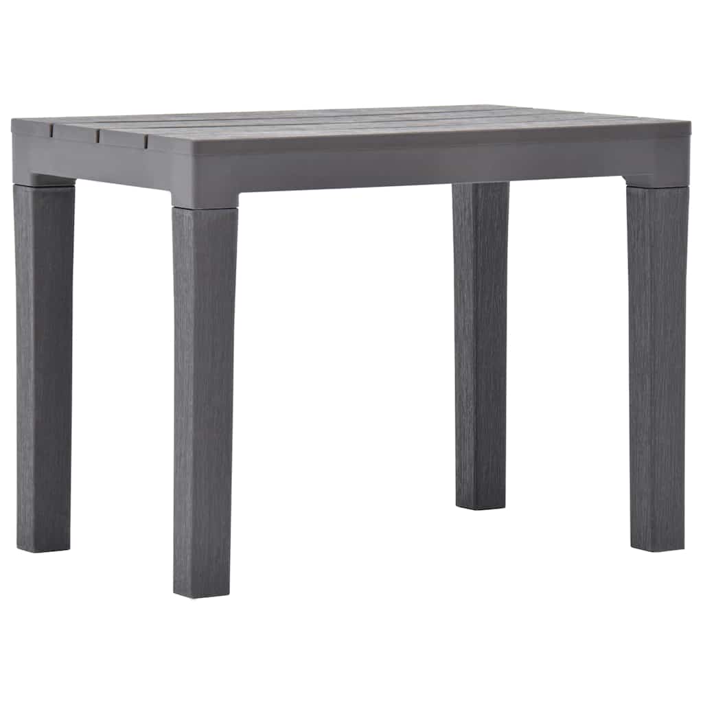 vidaXL Tuintafel met 2 banken kunststof wit