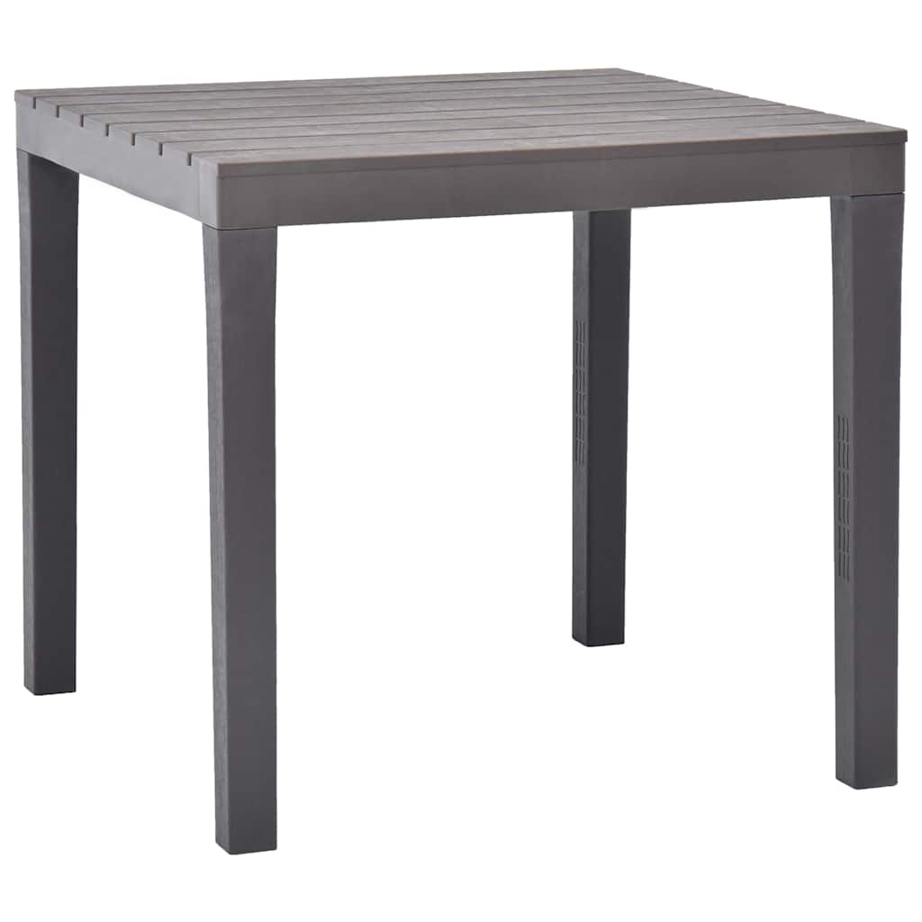 vidaXL Tuintafel met 2 banken kunststof wit