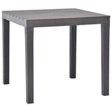 vidaXL Tuintafel met 2 banken kunststof wit
