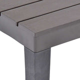 vidaXL Tuintafel met 2 banken kunststof wit