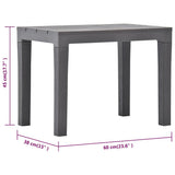 vidaXL Tuintafel met 2 banken kunststof wit