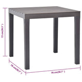 vidaXL Tuintafel met 2 banken kunststof wit