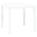 vidaXL Tuintafel 78x78x72 cm kunststof wit