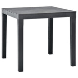 vidaXL Tuintafel 78x78x72 cm kunststof wit