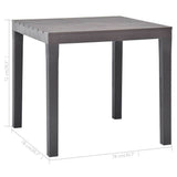 vidaXL Tuintafel 78x78x72 cm kunststof wit