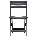 vidaXL Tuinstoelen inklapbaar 2 st kunststof wit