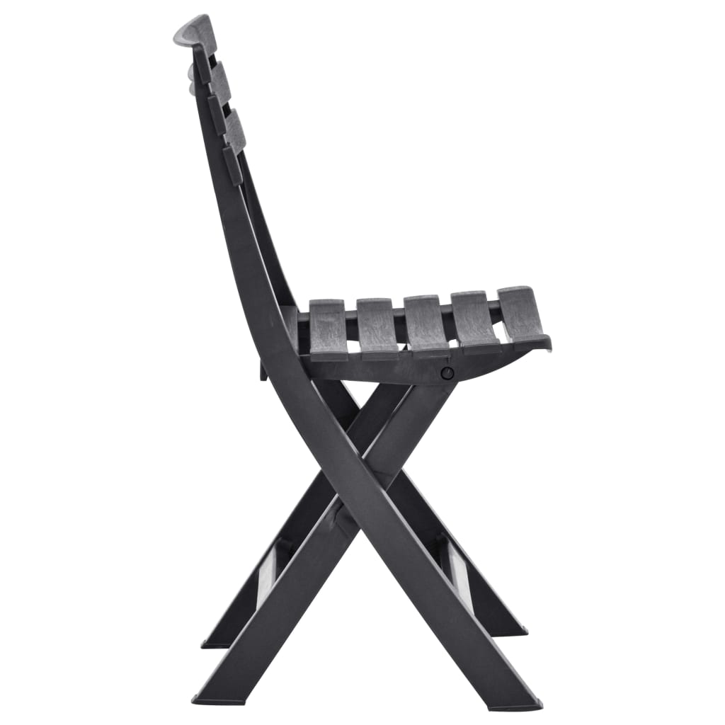 vidaXL Tuinstoelen inklapbaar 2 st kunststof wit