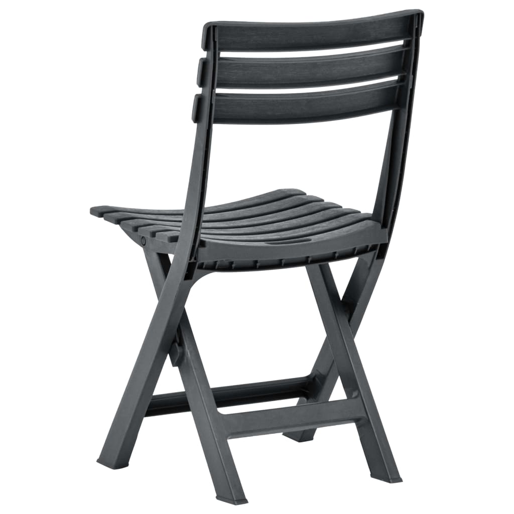 vidaXL Tuinstoelen inklapbaar 2 st kunststof wit