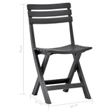 vidaXL Tuinstoelen inklapbaar 2 st kunststof wit