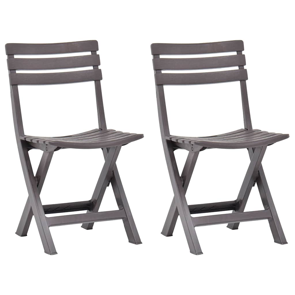 vidaXL Tuinstoelen inklapbaar 2 st kunststof wit