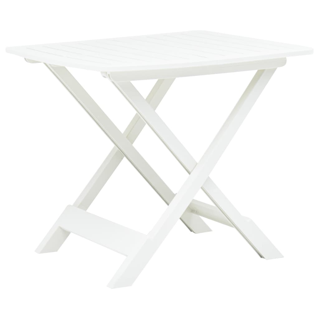 vidaXL Folding Garden Table 79x72x70 cm Plastic White