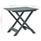 vidaXL Folding Garden Table 79x72x70 cm Plastic White