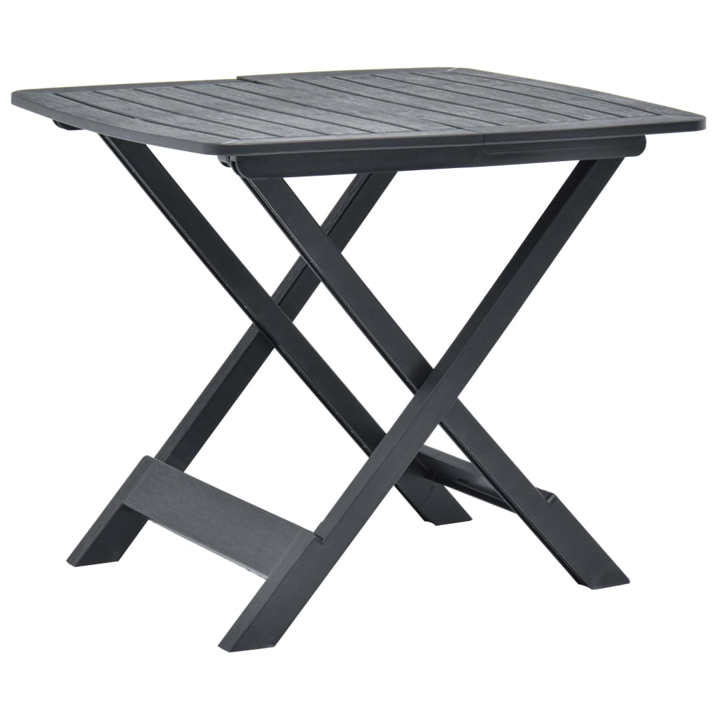vidaXL Folding Garden Table 79x72x70 cm Plastic White