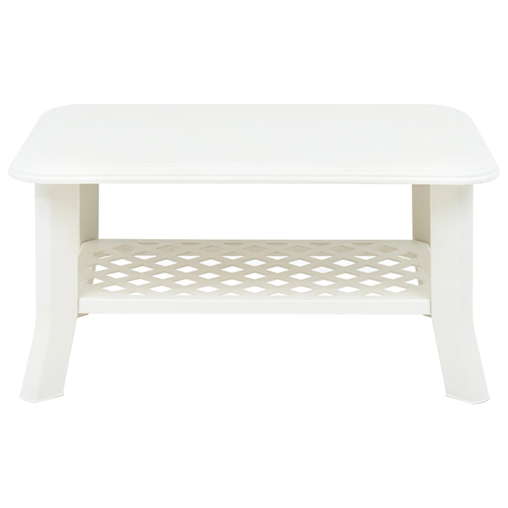 vidaXL Salontafel 90x60x46 cm kunststof wit