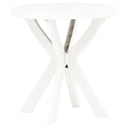 vidaXL Bistro Table Ø70 cm Plastic White