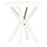 vidaXL Bistro Table Ø70 cm Plastic White