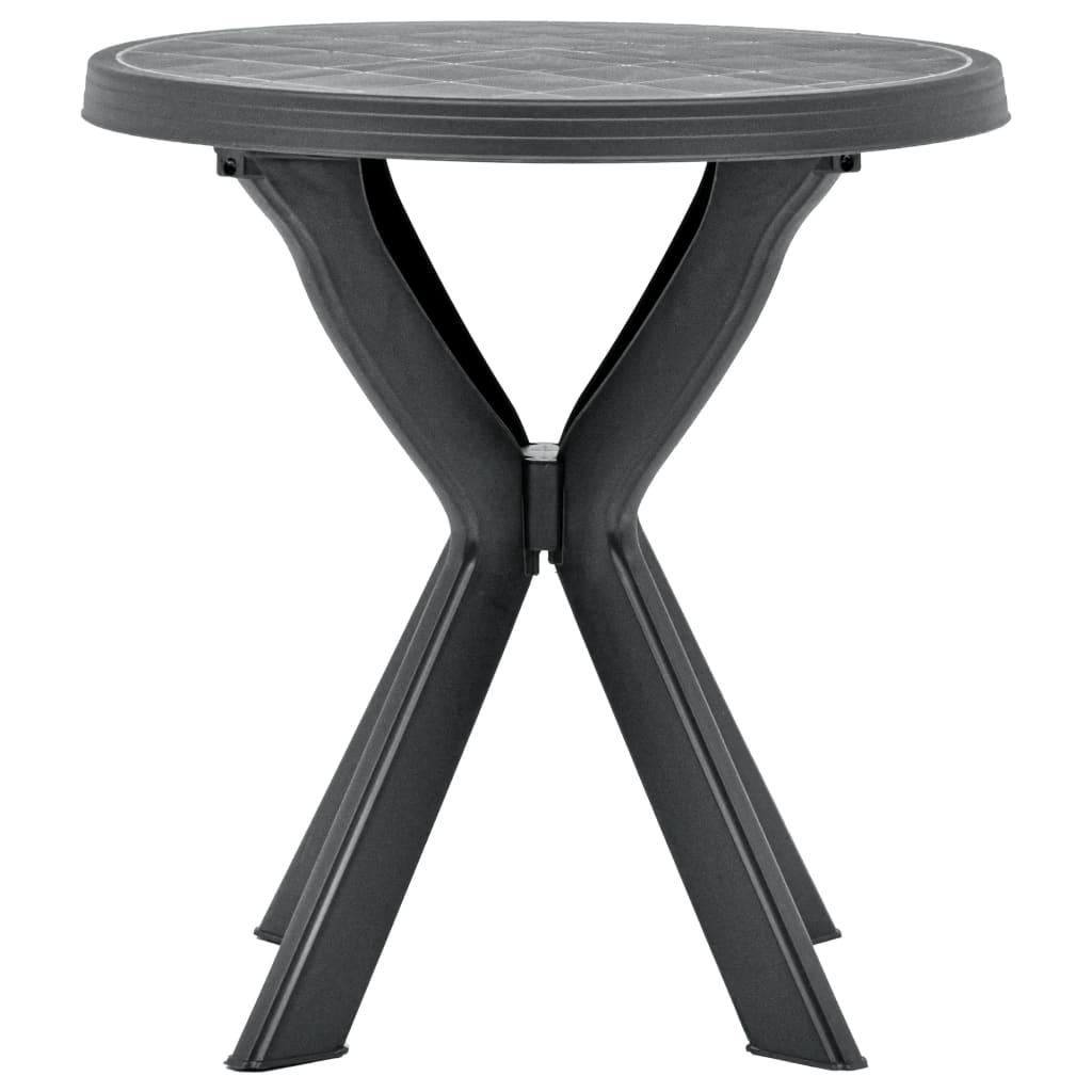vidaXL Bistro Table Ø70 cm Plastic White