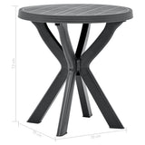 vidaXL Bistro Table Ø70 cm Plastic White