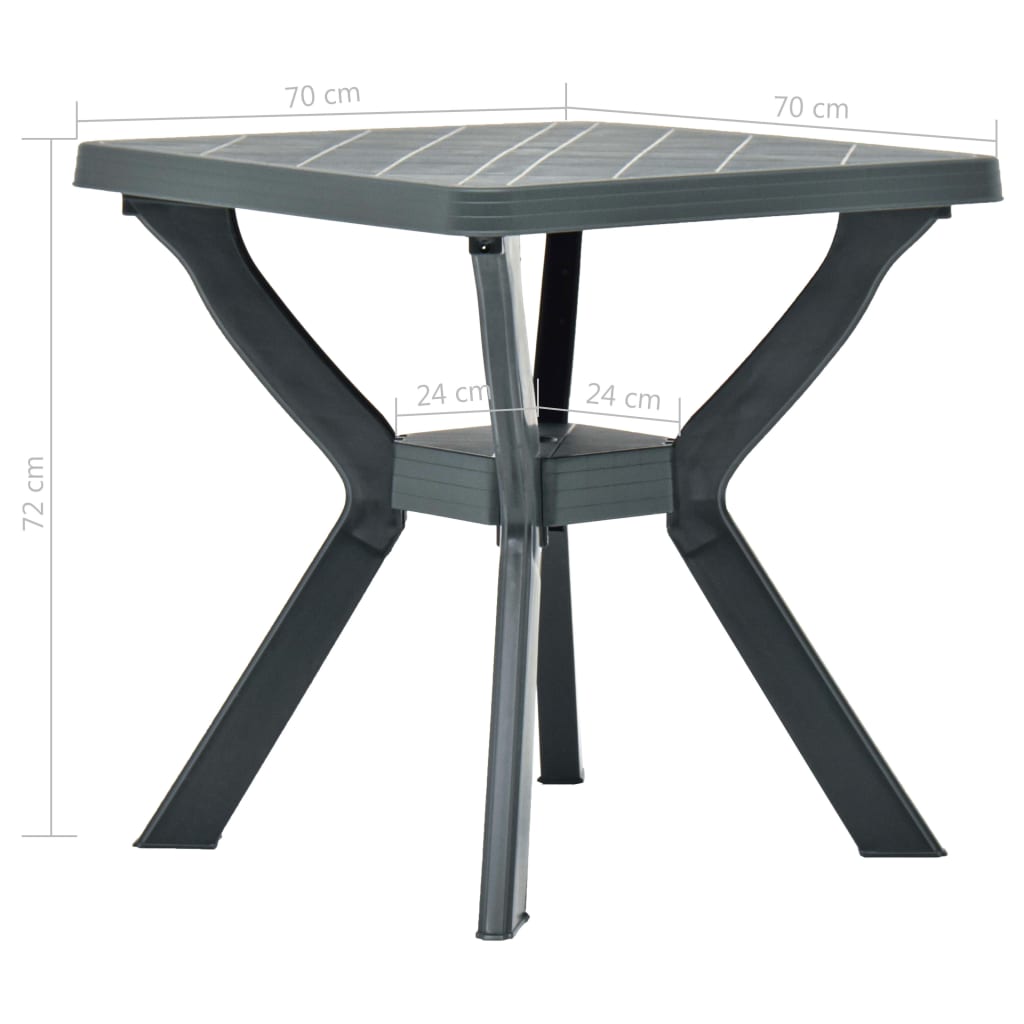 vidaXL Bistrotafel 70x70x72 cm kunststof wit