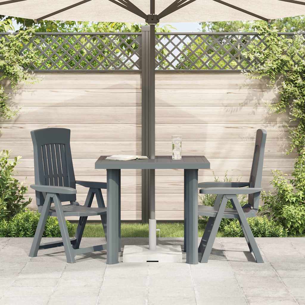 vidaXL Tuintafel 80x75x72 cm kunststof wit