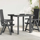 vidaXL Tuintafel 80x75x72 cm kunststof wit
