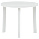 vidaXL Tuintafel 89 cm kunststof wit