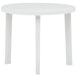 vidaXL Tuintafel 89 cm kunststof wit