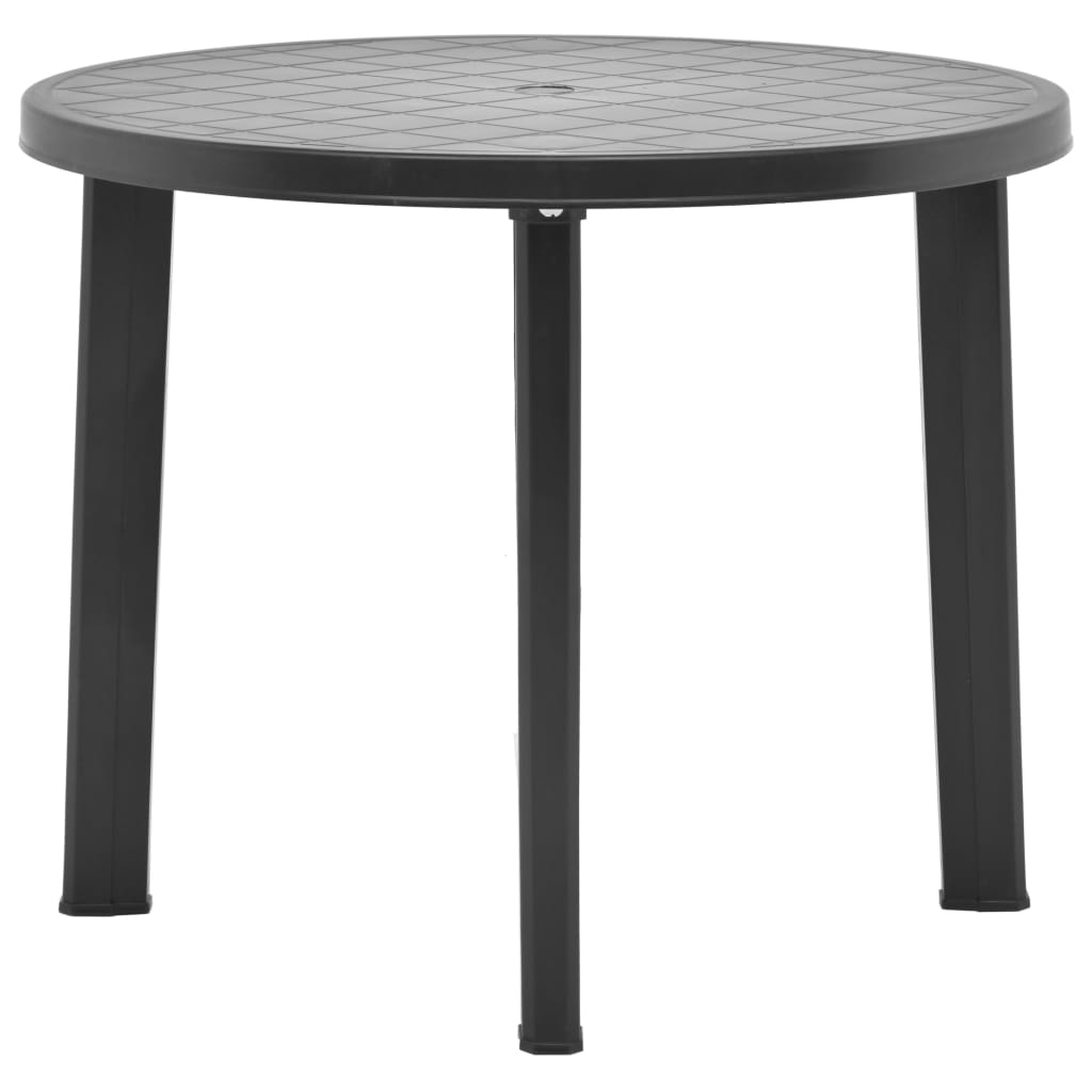vidaXL Tuintafel 89 cm kunststof wit