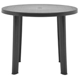 vidaXL Tuintafel 89 cm kunststof wit
