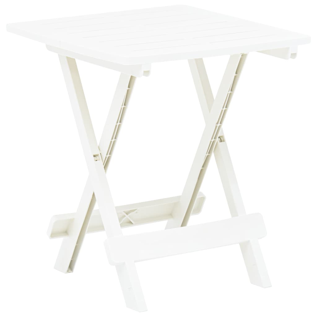 vidaXL Folding Garden Table 45x43x50 cm Plastic White