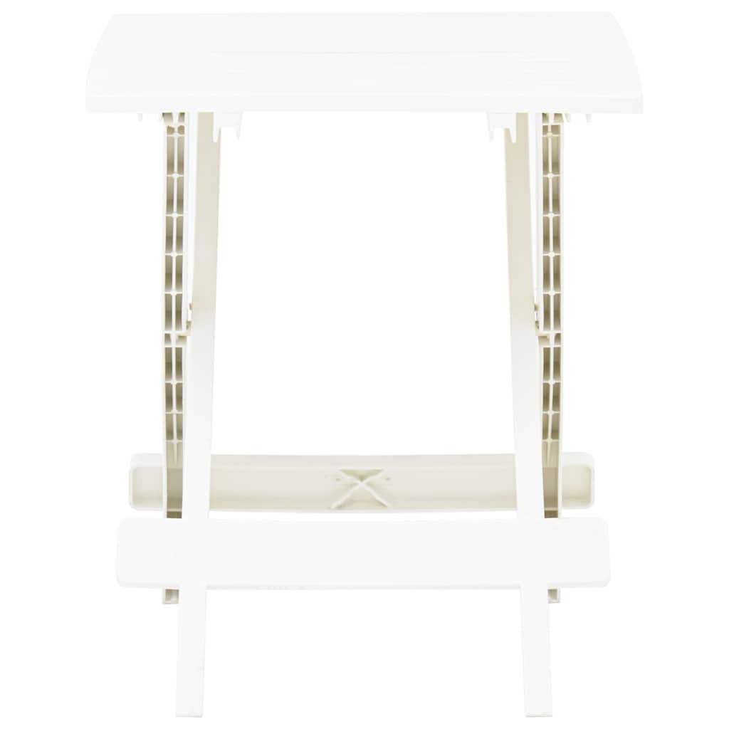 vidaXL Folding Garden Table 45x43x50 cm Plastic White