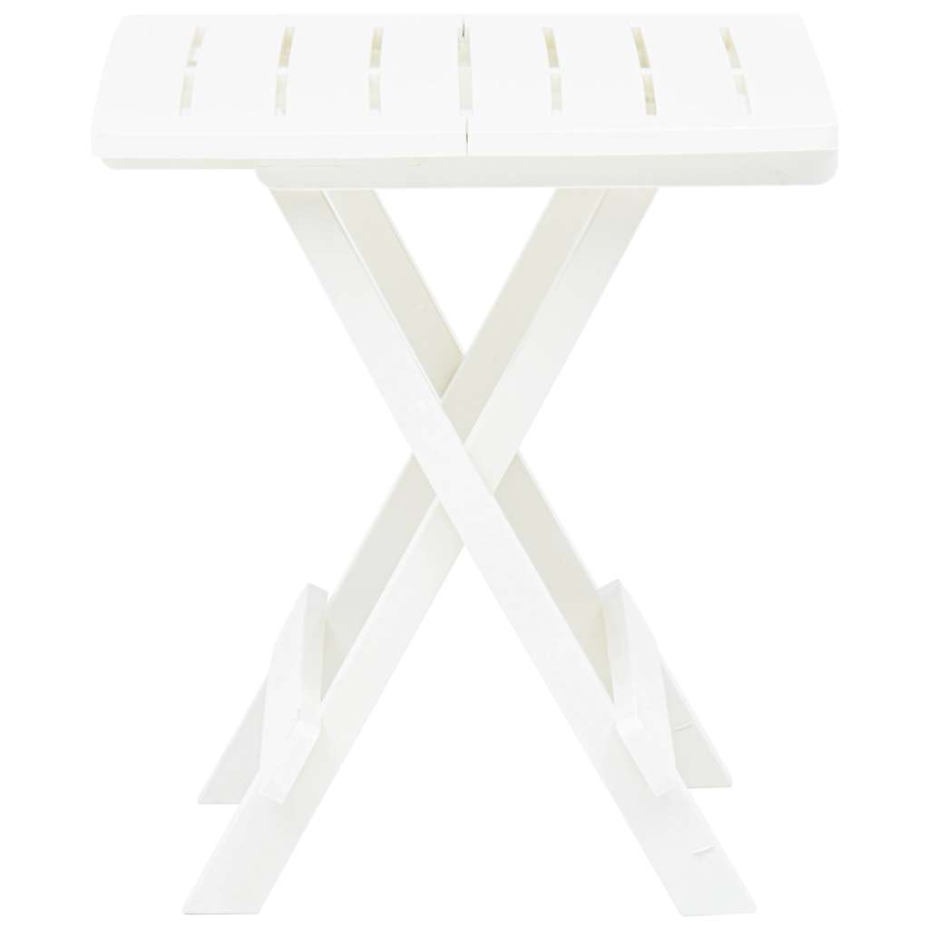 vidaXL Folding Garden Table 45x43x50 cm Plastic White
