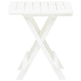 vidaXL Folding Garden Table 45x43x50 cm Plastic White