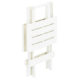 vidaXL Folding Garden Table 45x43x50 cm Plastic White