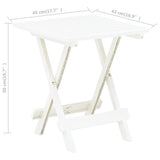 vidaXL Folding Garden Table 45x43x50 cm Plastic White