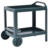 vidaXL Dranktrolley 69x53x72 cm kunststof wit