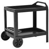 vidaXL Dranktrolley 69x53x72 cm kunststof wit