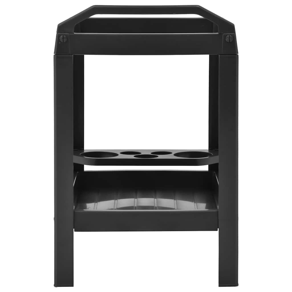vidaXL Dranktrolley 69x53x72 cm kunststof wit