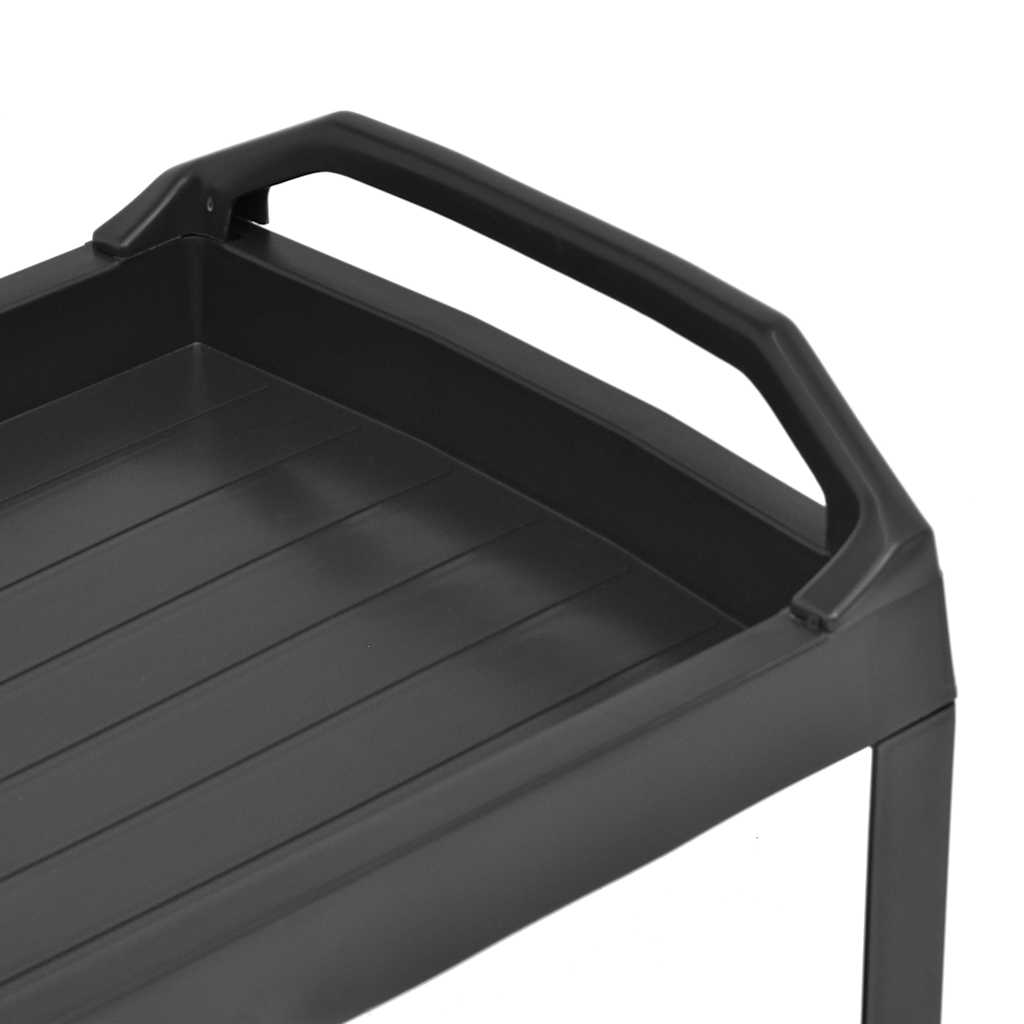 vidaXL Dranktrolley 69x53x72 cm kunststof wit