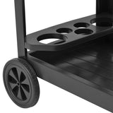 vidaXL Dranktrolley 69x53x72 cm kunststof wit