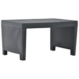 vidaXL 3-delige Loungeset kunststof wit