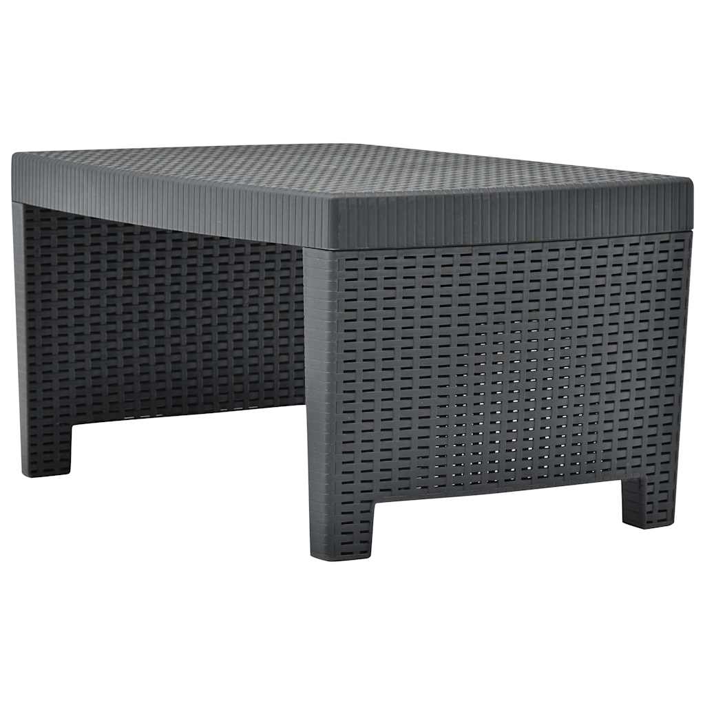 vidaXL 3-delige Loungeset kunststof wit