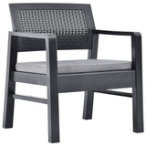 vidaXL 3-delige Loungeset kunststof wit
