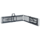 vidaXL Folding Garden Benches 2 pcs 180 cm HDPE white