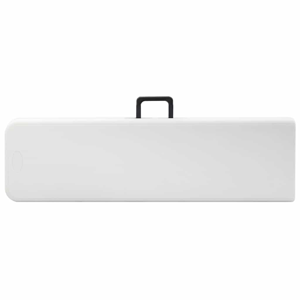 vidaXL Folding Garden Benches 2 pcs 180 cm HDPE white