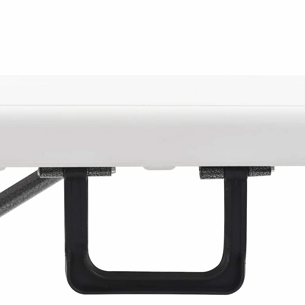 vidaXL Folding Garden Benches 2 pcs 180 cm HDPE white