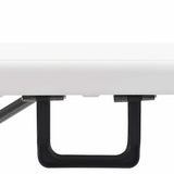 vidaXL Folding Garden Benches 2 pcs 180 cm HDPE white