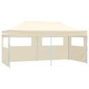 vidaXL Partytent met 4 zijwanden inklapbaar 3x6 m staal blauw