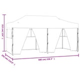 vidaXL Partytent met 4 zijwanden inklapbaar 3x6 m staal blauw